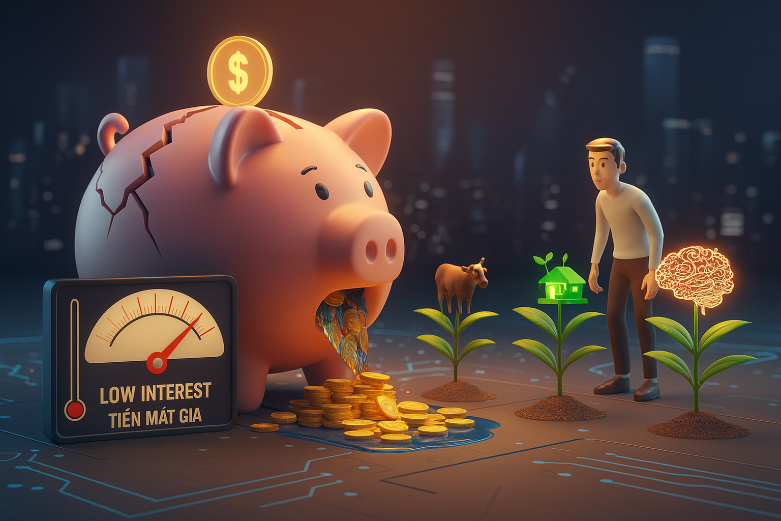 Lãi suất thấp, gửi ngân hàng không còn an toàn – Làm gì để tiền không mất giá